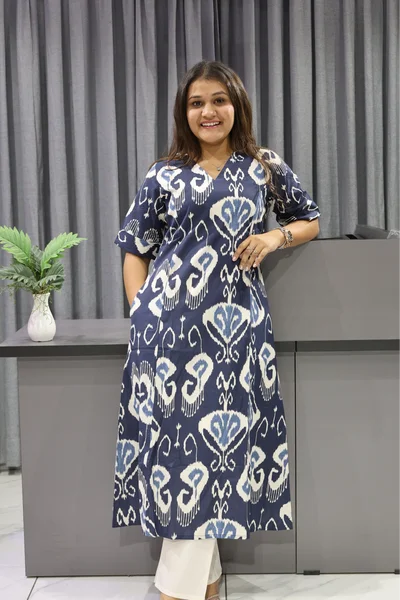 Patola Print Navy Blue