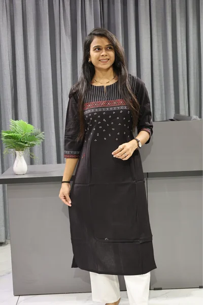 Square Embroidery Work Kurti